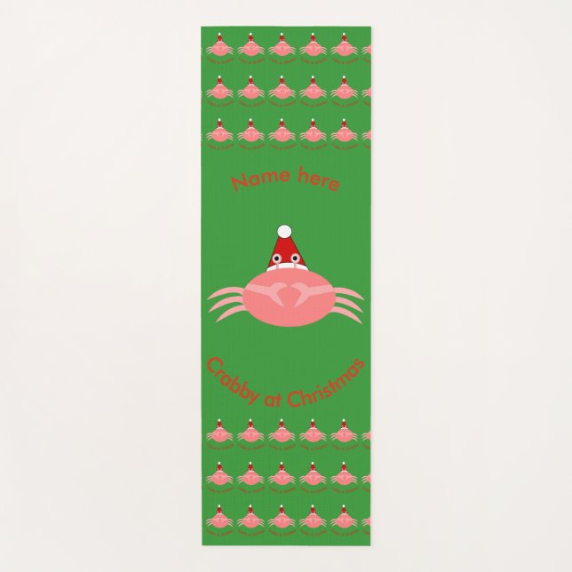 Tapete De Yoga Yoga Mat Personalizado De Caranguejo De Natal (Frente)