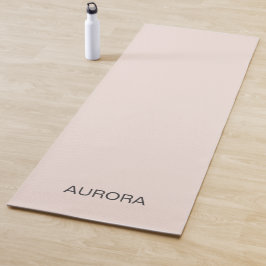 Tapete De Yoga Yoga Mat Personalizado do Beige Blush Elegante