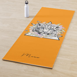 Tapete De Yoga Yoga Mat Personalizado Nome White Tiger
