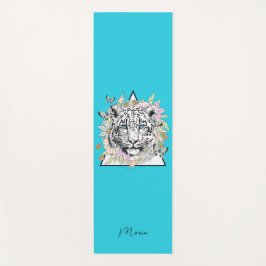 Tapete De Yoga Yoga Mat Personalizado Nome White Tiger
