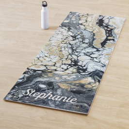 Tapete De Yoga Yoga Mat Personalizado por Abstrato preto preto a 