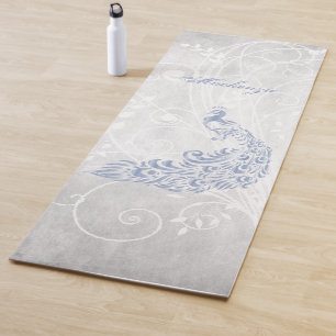 Tapete De Yoga Yoga Mat Personalizado por Pavão Azul Claro