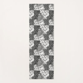 Tapete De Yoga Yoga Mat preto e branco