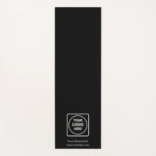 Tapete De Yoga Yoga Mat Preto Logotipo de empresa moderno perso