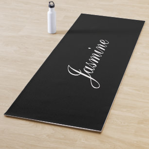 Tapete De Yoga Yoga Mat Preto Personalizado Elegante