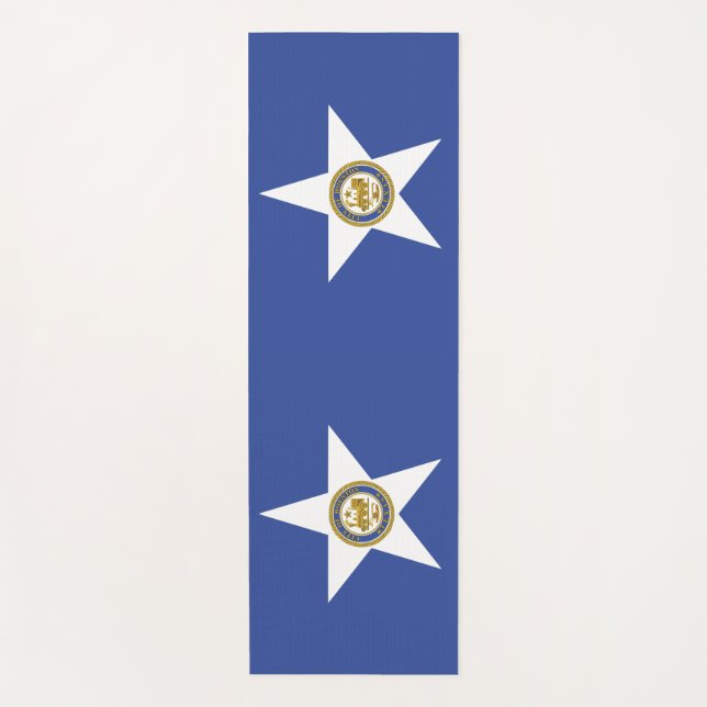 Tapete De Yoga Yoga Mats com bandeira de Houston, EUA (Frente)