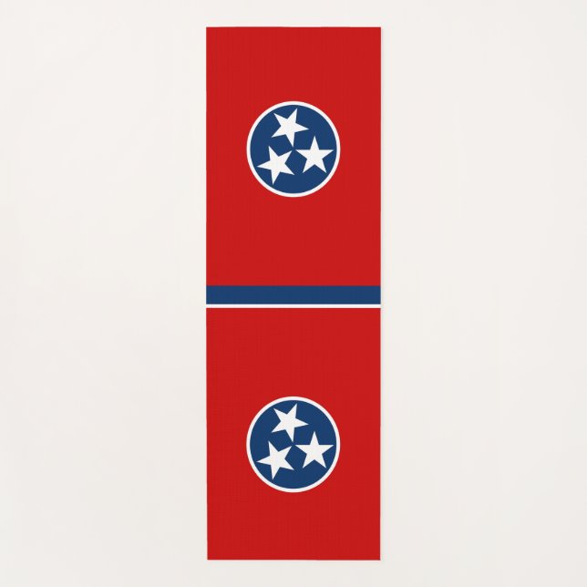 Tapete De Yoga Yoga Mats Patriótico com a bandeira do Tennessee (Frente)
