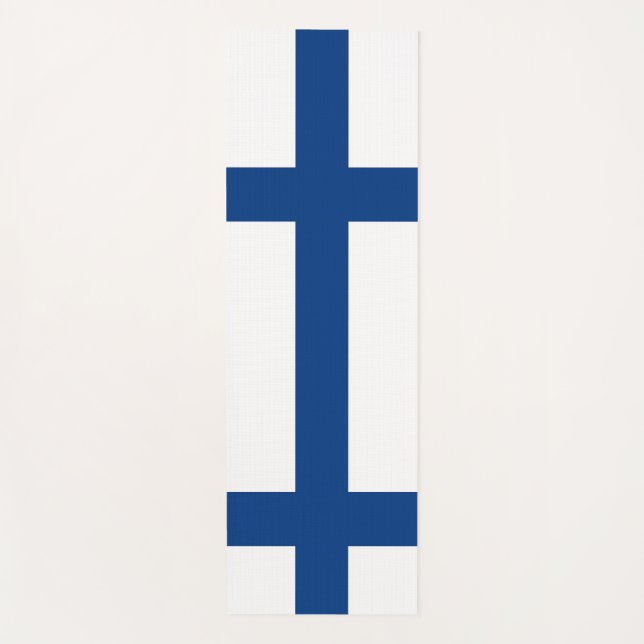 Tapete De Yoga Yoga Mats Patriótico com bandeira da Finlândia (Frente)