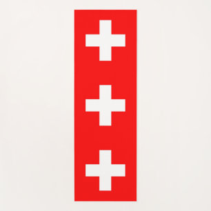 Tapete De Yoga Yoga Mats Patriótico com bandeira da Suiça