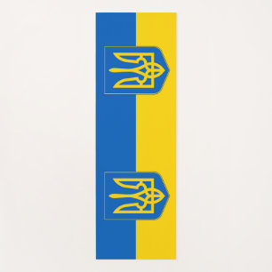 Tapete De Yoga Yoga Mats Patriótico com bandeira da Ucrânia