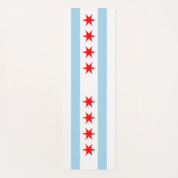 Yoga Mats Patriótico com bandeira de Chicago, EUA