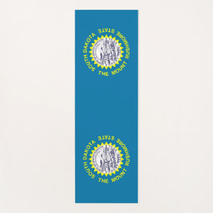 Tapete De Yoga Yoga Mats Patriótico com bandeira de Dakota do Su