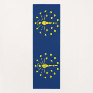 Tapete De Yoga Yoga Mats Patriótico com bandeira de Indiana, EUA