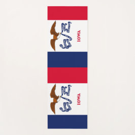 Tapete De Yoga Yoga Mats Patriótico com bandeira de Iowa, EUA