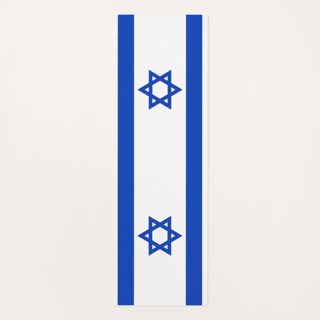 Tapete De Yoga Yoga Mats Patriótico com bandeira de Israel (Frente)
