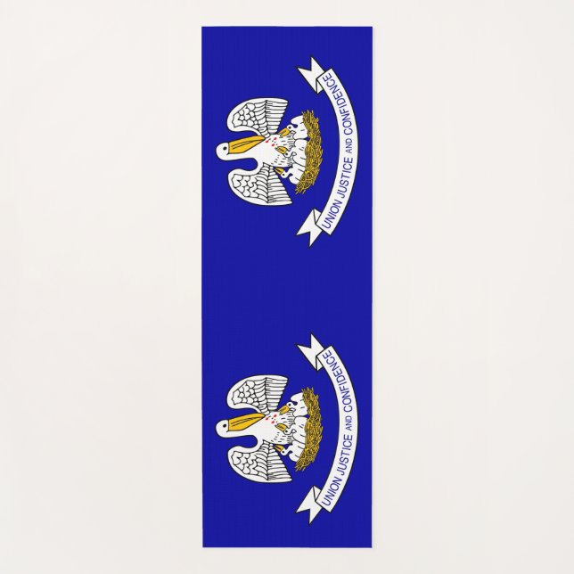 Tapete De Yoga Yoga Mats Patriótico com bandeira de Louisiana, EU (Frente)