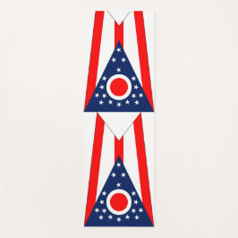 Tapete De Yoga Yoga Mats Patriótico com bandeira de Ohio, EUA