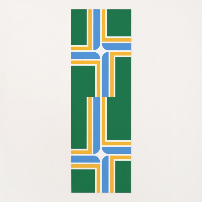 Tapete De Yoga Yoga Mats Patriótico com bandeira de Portland, EUA (Frente)