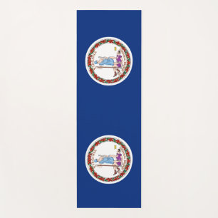 Tapete De Yoga Yoga Mats Patriótico com bandeira de Virgínia, EUA