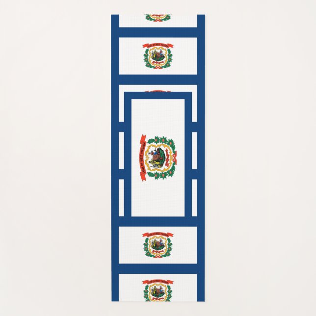 Tapete De Yoga Yoga Mats Patriótico com bandeira de Virgínia Ocid (Frente)