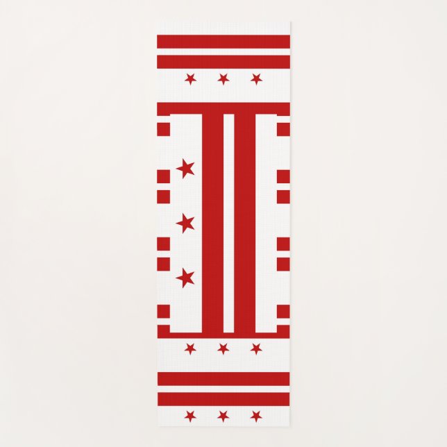 Tapete De Yoga Yoga Mats Patriótico com bandeira de Washington DC (Frente)