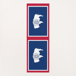 Tapete De Yoga Yoga Mats Patriótico com bandeira de Wyoming EUA
