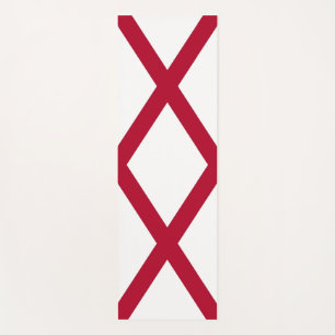 Tapete De Yoga Yoga Mats Patriótico com bandeira do Alabama, EUA