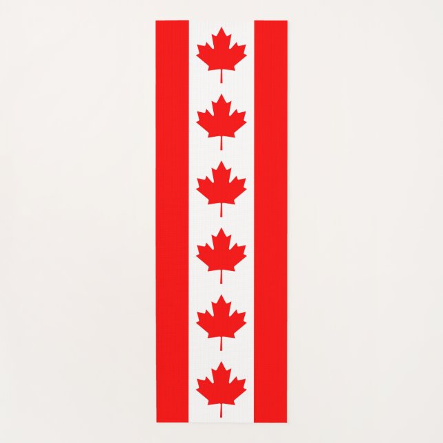Tapete De Yoga Yoga Mats Patriótico com bandeira do Canadá (Frente)