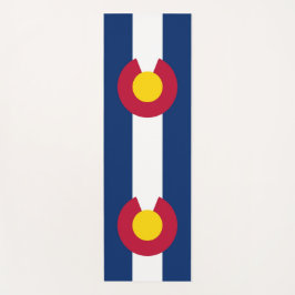 Tapete De Yoga Yoga Mats Patriótico com bandeira do Colorado, EUA