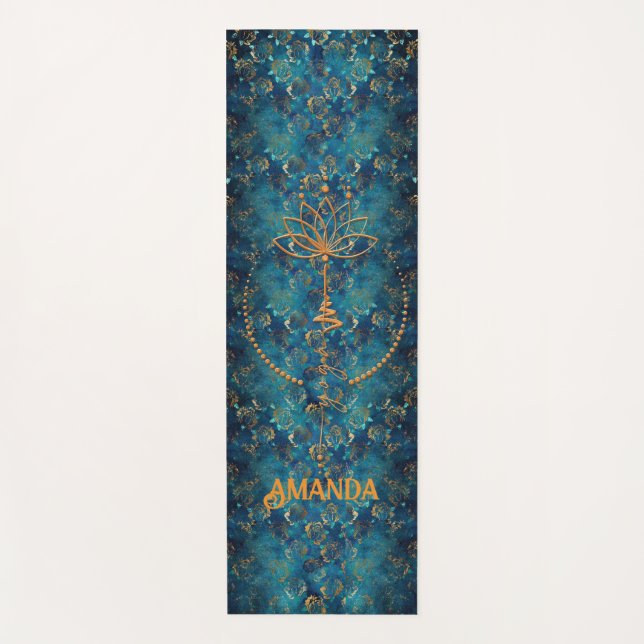 Tapete De Yoga Yoga Mats Personalizados Monogramados (Frente)