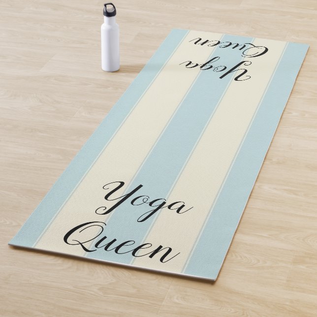 Tapete De Yoga Yoga Mats Yoga Queen Blue Stripe (In Situ)