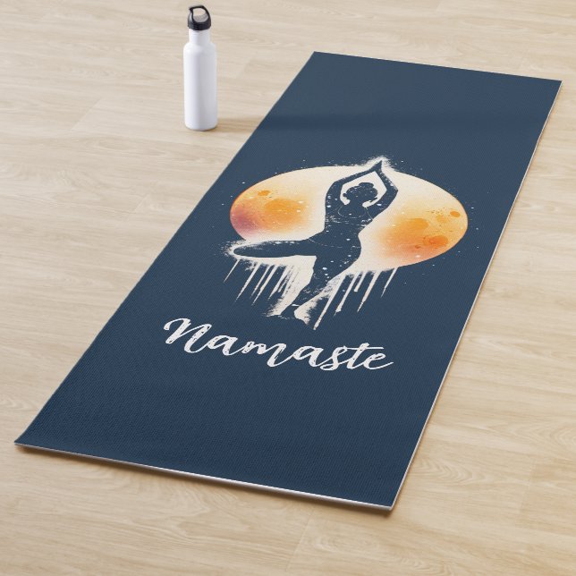 Tapete De Yoga Yoga Meditation Instrutor Tree Pose Full Moon (In Situ)