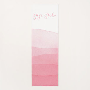 Tapete De Yoga Yoga Pilates Reiki Studio Pink Ombre Watercolor