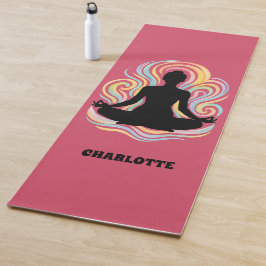 Tapete De Yoga Yoga pose rola o nome rosa