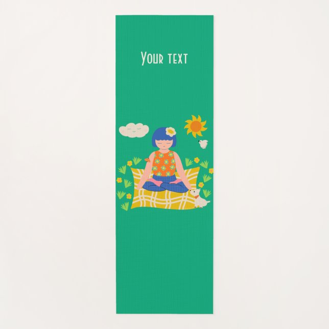 Tapete De Yoga Yogi Girl personalizada (Frente)