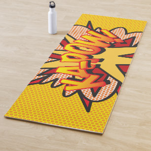 Tapete De Yoga ZAP KAPOW Diversão Retro Quadrinhos Pop Art