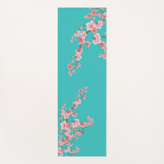 Tapete De Yoga Zen Cherry Blossom Watercolor Yoga Mat