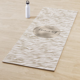 Tapete De Yoga Zen Cream White Ccoa Castanho Zebra