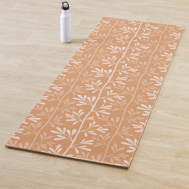 Tapete De Yoga Zen Garden Stems XL minimal soft white silhouette (In Situ)