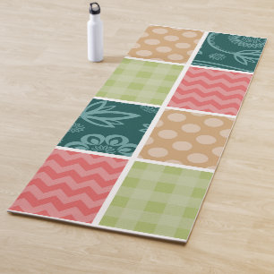 Tapete De Yoga Zigzag, Chevron, Gingham, Bolinhas, Patchwork