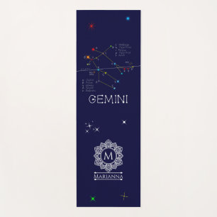 Tapete De Yoga Zodiac Constelação Gemini