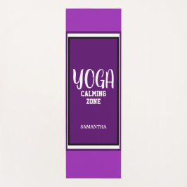 Tapete De Yoga Zona Calmante de Yoga Violeta Branco