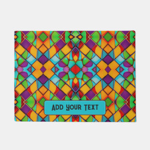 Tapete Decor de Vidro Colorido - adicionar texto próprio