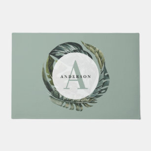 Tapete Decor floral de folhagem de aquarela tropical