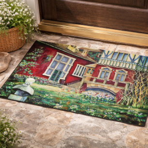 Tapete Decoração de Entrada Escandinava Casa Vermelha Sue