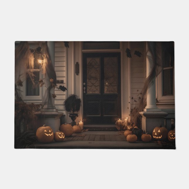 Tapete Decoração de Porca de Halloween assustadora com Ja (Frente)