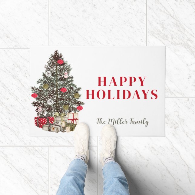 Tapete Decoração natalícia com porta de nome (Interior)