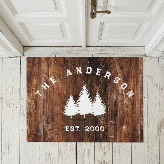 Tapete Decoração Personalizada de Casa em Madeira Rústica (Criador carregado)