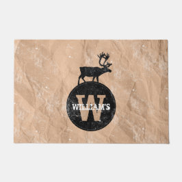 Tapete Deer Monogramas - Papel castanho-marrom, russo, af