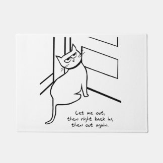 Tapete Deixe o gato sair - presente de gato engraçado par